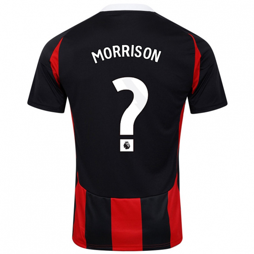 Kandiny Gyermek Kymarley Morrison #0 Fekete Piros Idegenbeli Jersey 2024/25 Mez Póló Ing