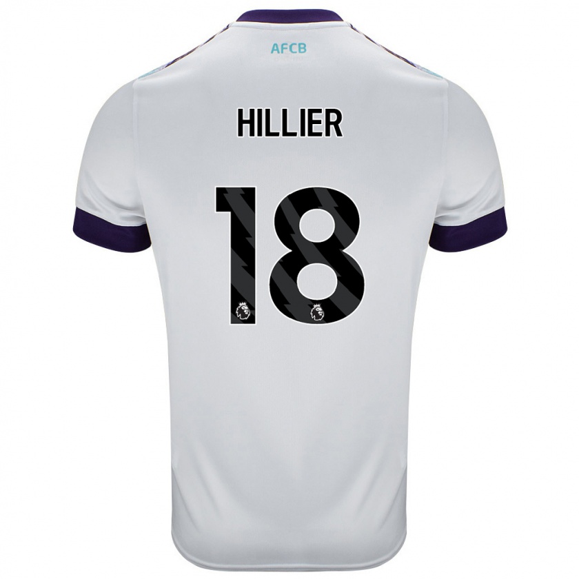 Kandiny Gyermek Gemma Hillier #18 Fehér Zöld Lila Idegenbeli Jersey 2024/25 Mez Póló Ing