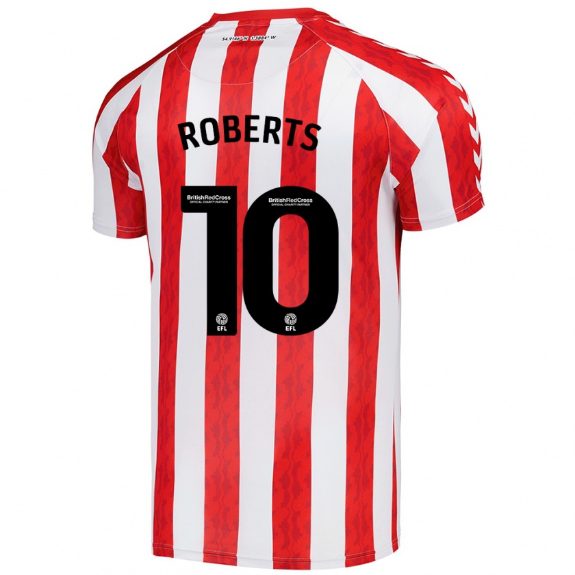 Kandiny Férfi Patrick Roberts #10 Piros Fehér Hazai Jersey 2024/25 Mez Póló Ing