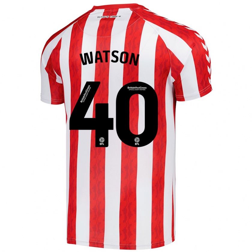 Kandiny Férfi Tom Watson #40 Piros Fehér Hazai Jersey 2024/25 Mez Póló Ing