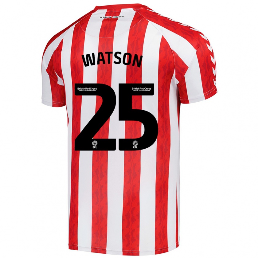 Kandiny Férfi Katy Watson #25 Piros Fehér Hazai Jersey 2024/25 Mez Póló Ing