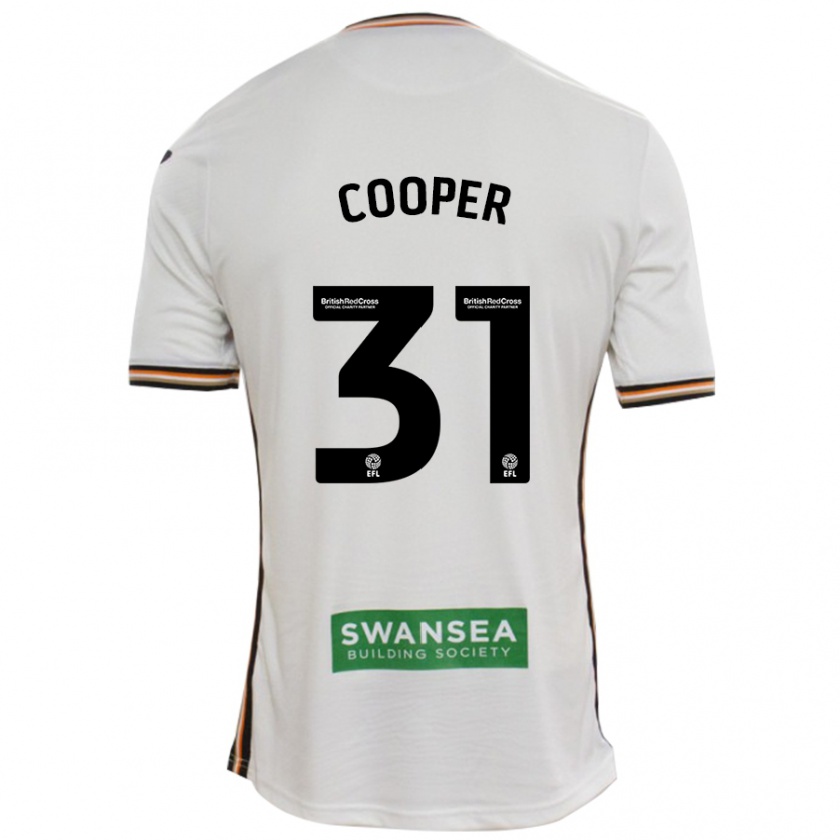 Kandiny Férfi Oliver Cooper #31 Fehér Hazai Jersey 2024/25 Mez Póló Ing