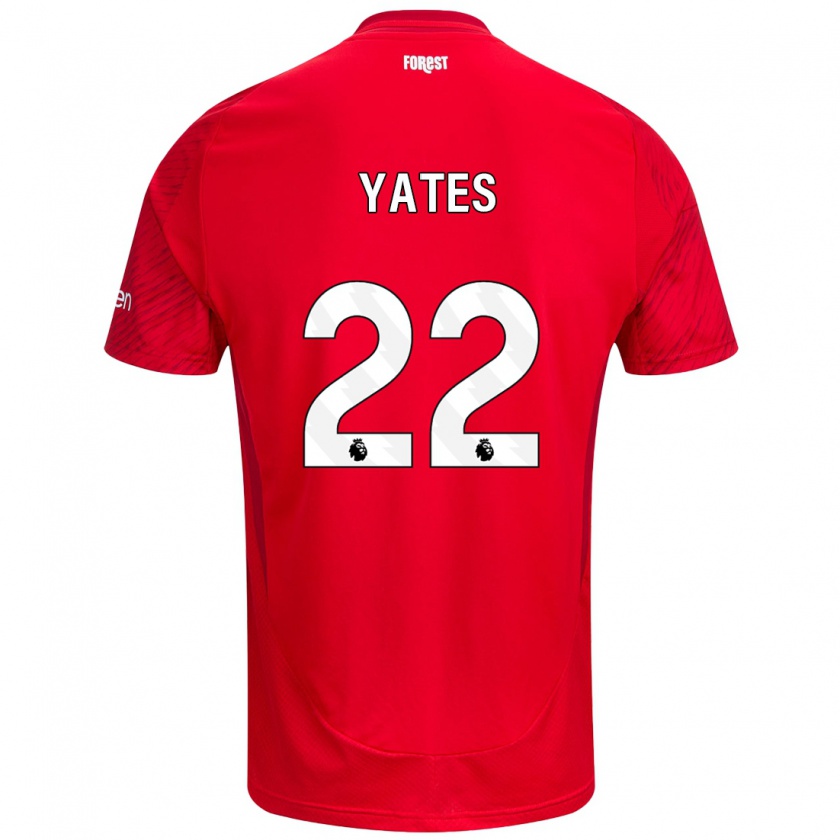 Kandiny Férfi Ryan Yates #22 Piros Fehér Hazai Jersey 2024/25 Mez Póló Ing