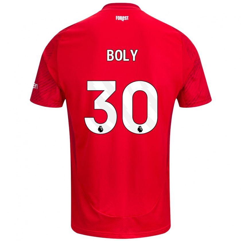 Kandiny Férfi Willy Boly #30 Piros Fehér Hazai Jersey 2024/25 Mez Póló Ing