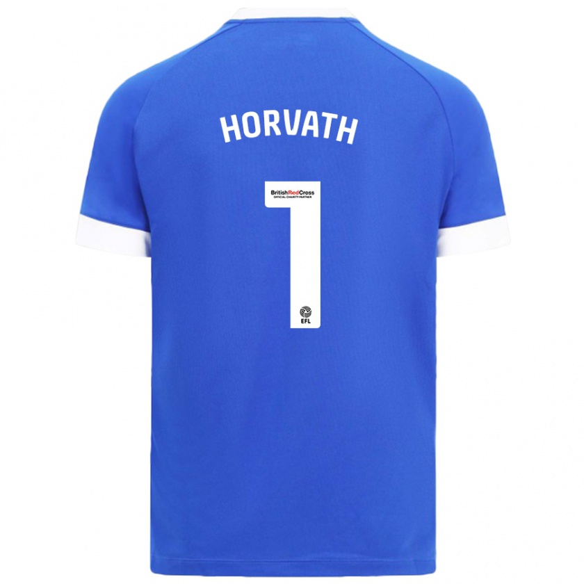 Kandiny Férfi Ethan Horvath #1 Égszínkék Hazai Jersey 2024/25 Mez Póló Ing