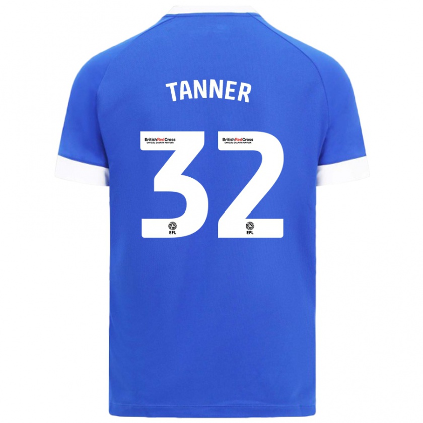 Kandiny Férfi Ollie Tanner #32 Égszínkék Hazai Jersey 2024/25 Mez Póló Ing