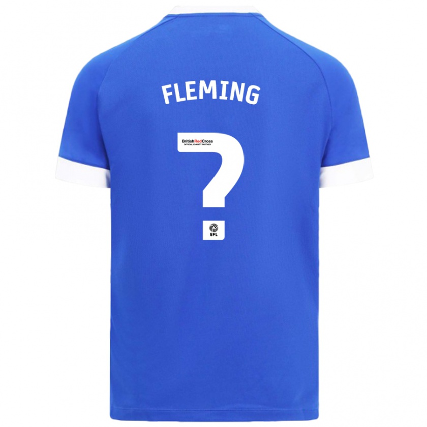 Kandiny Férfi Cole Fleming #0 Égszínkék Hazai Jersey 2024/25 Mez Póló Ing