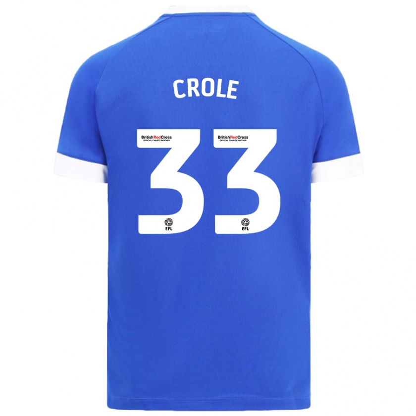 Kandiny Férfi James Crole #33 Égszínkék Hazai Jersey 2024/25 Mez Póló Ing