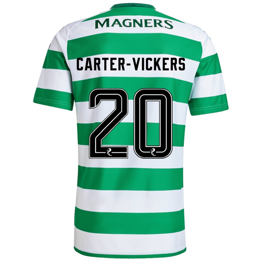 Kandiny Férfi Cameron Carter-Vickers #20 Zöld Fehér Hazai Jersey 2024/25 Mez Póló Ing