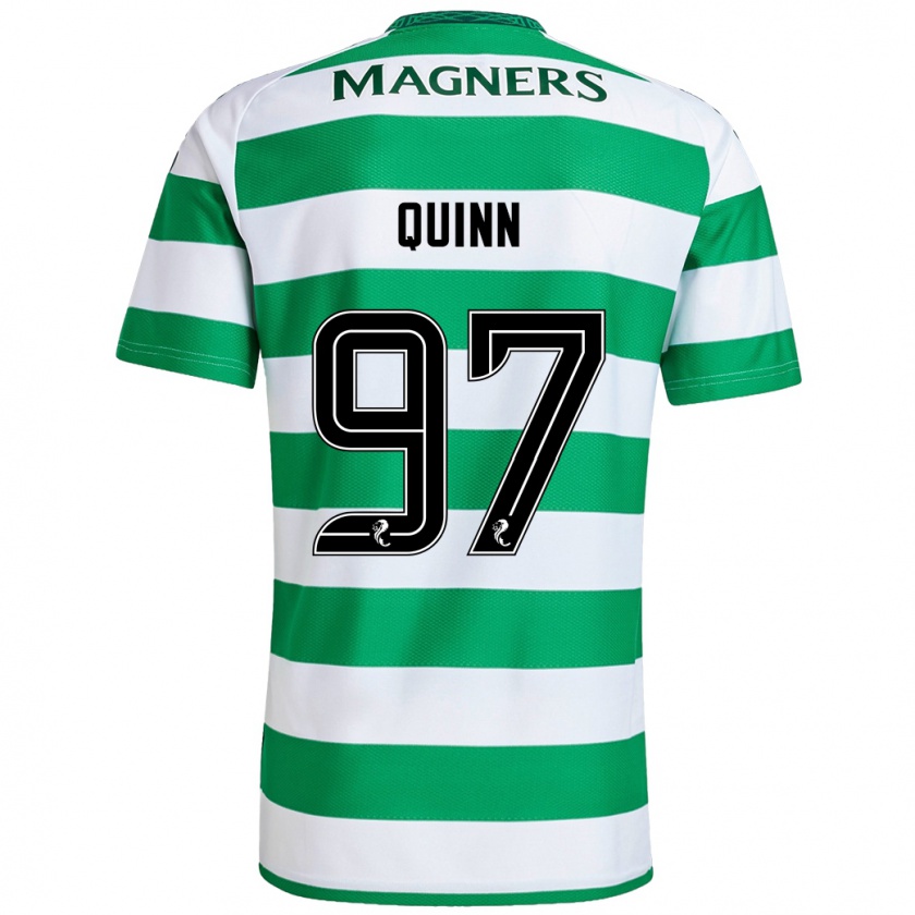 Kandiny Férfi Ben Quinn #97 Zöld Fehér Hazai Jersey 2024/25 Mez Póló Ing