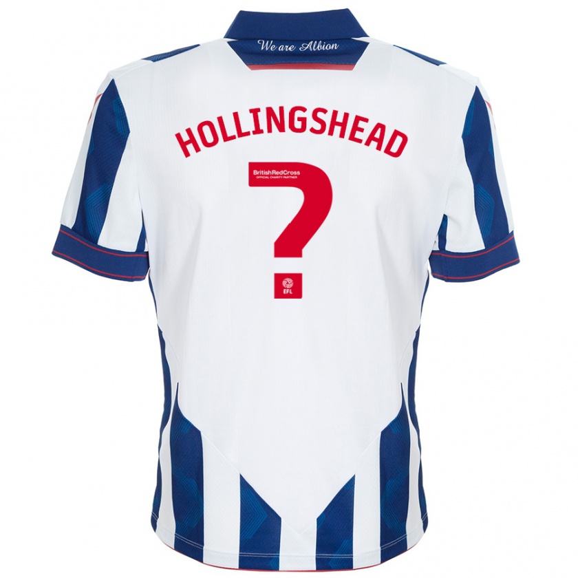 Kandiny Férfi Ronnie Hollingshead #0 Fehér Sötétkék Hazai Jersey 2024/25 Mez Póló Ing