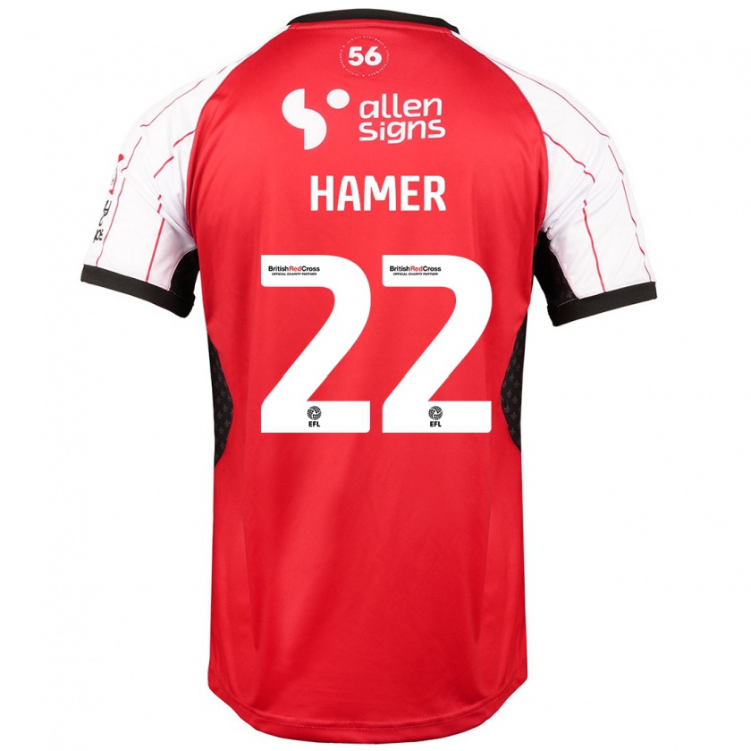 Kandiny Férfi Tom Hamer #22 Fehér Hazai Jersey 2024/25 Mez Póló Ing