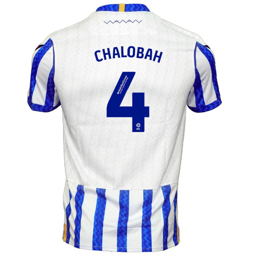 Kandiny Férfi Nathaniel Chalobah #4 Kék Fehér Hazai Jersey 2024/25 Mez Póló Ing