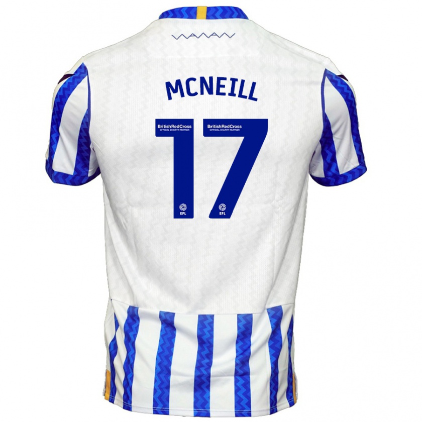 Kandiny Férfi Charlie Mcneill #17 Kék Fehér Hazai Jersey 2024/25 Mez Póló Ing