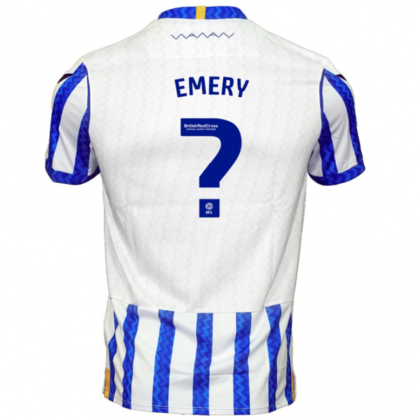 Kandiny Férfi Joe Emery #0 Kék Fehér Hazai Jersey 2024/25 Mez Póló Ing