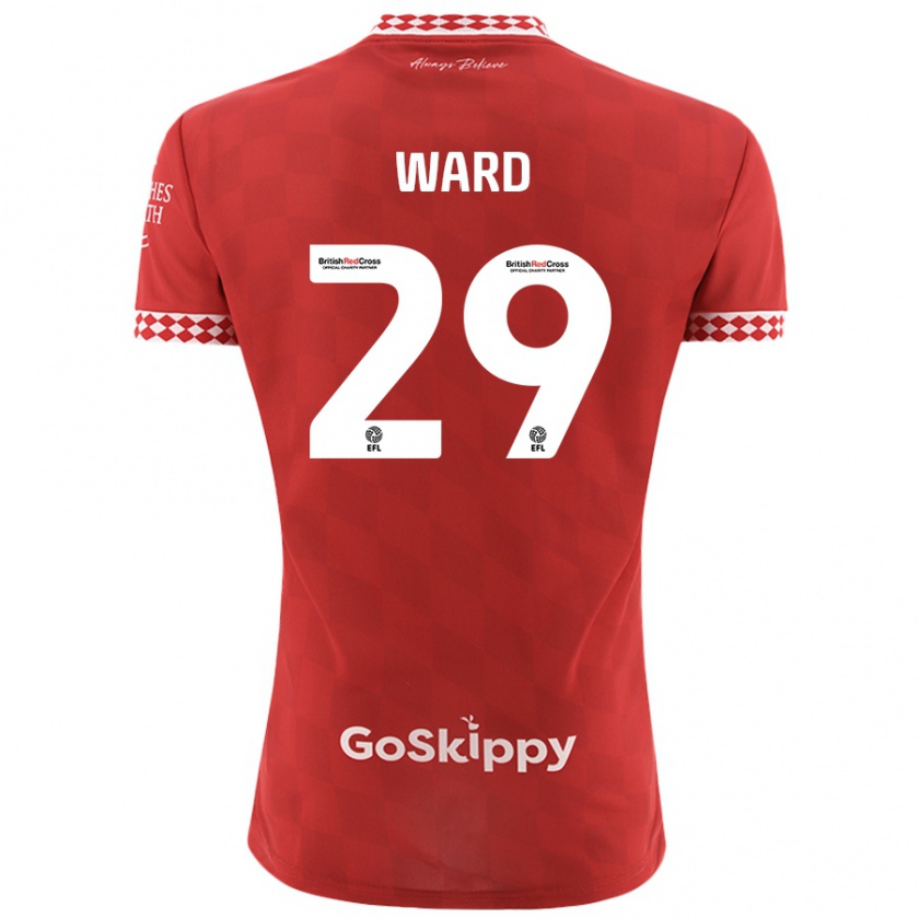 Kandiny Férfi Mari Ward #29 Piros Hazai Jersey 2024/25 Mez Póló Ing