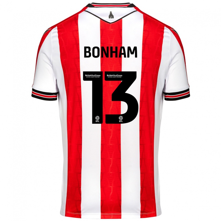 Kandiny Férfi Jack Bonham #13 Piros Fehér Hazai Jersey 2024/25 Mez Póló Ing