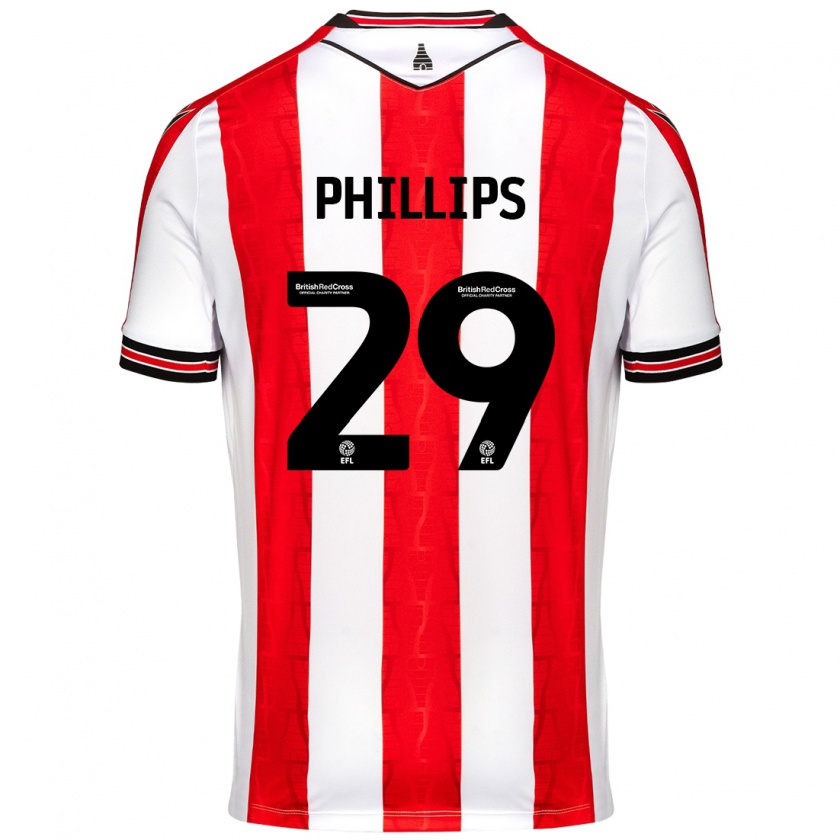 Kandiny Férfi D'margio Wright-Phillips #29 Piros Fehér Hazai Jersey 2024/25 Mez Póló Ing