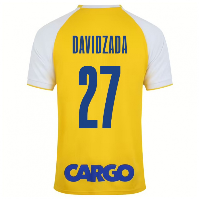 Kandiny Férfi Ofir Davidzada #27 Sárga Fehér Hazai Jersey 2024/25 Mez Póló Ing