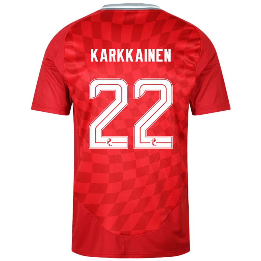 Kandiny Férfi Elena Kärkkäinen #22 Piros Hazai Jersey 2024/25 Mez Póló Ing