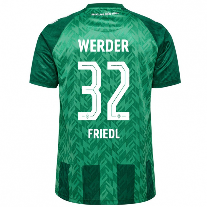 Kandiny Férfi Marco Friedl #32 Zöld Hazai Jersey 2024/25 Mez Póló Ing