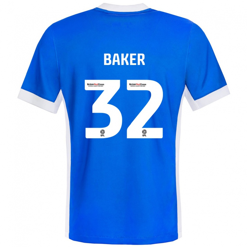 Kandiny Férfi Ava Baker #32 Kék Fehér Hazai Jersey 2024/25 Mez Póló Ing