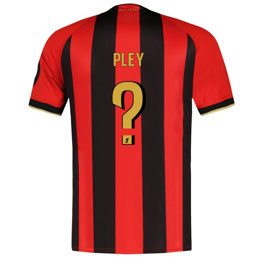 Kandiny Férfi Lenny Pley #0 Piros Fekete Hazai Jersey 2024/25 Mez Póló Ing