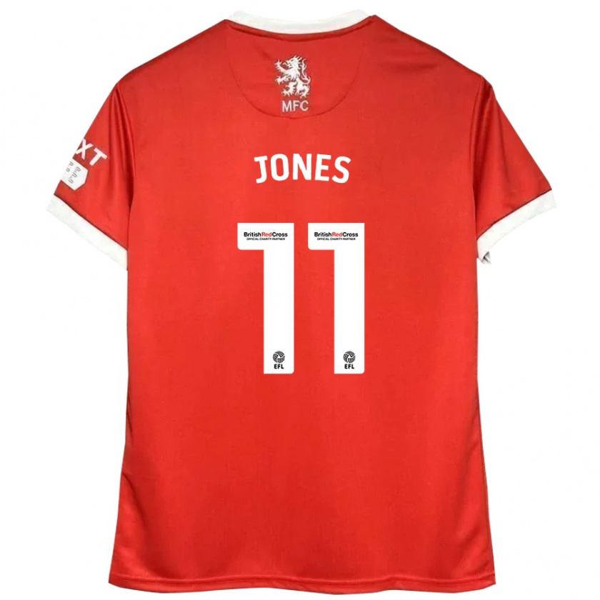 Kandiny Férfi Isaiah Jones #11 Piros Fehér Hazai Jersey 2024/25 Mez Póló Ing