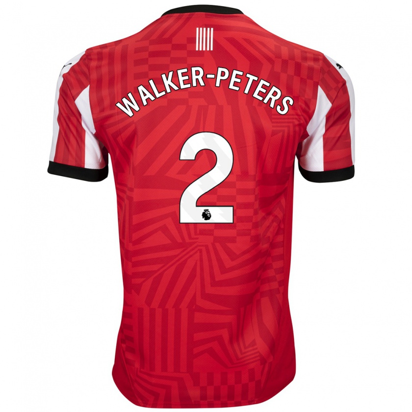 Kandiny Férfi Kyle Walker-Peters #2 Piros Fehér Hazai Jersey 2024/25 Mez Póló Ing