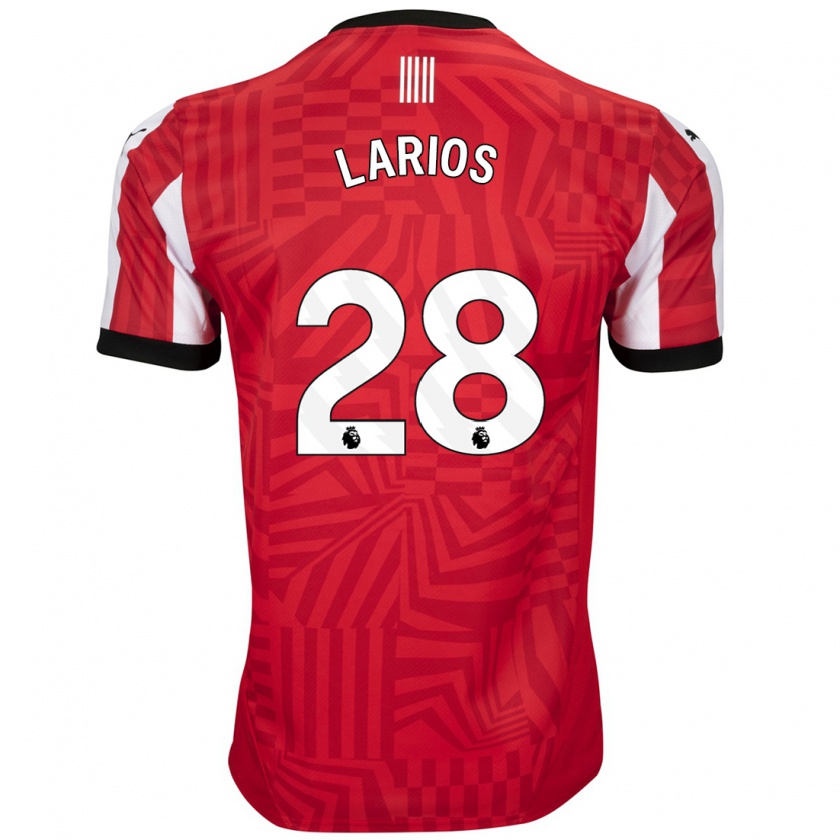 Kandiny Férfi Juan Larios #28 Piros Fehér Hazai Jersey 2024/25 Mez Póló Ing