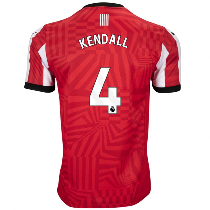 Kandiny Férfi Lucia Kendall #4 Piros Fehér Hazai Jersey 2024/25 Mez Póló Ing