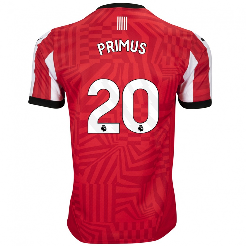 Kandiny Férfi Atlanta Primus #20 Piros Fehér Hazai Jersey 2024/25 Mez Póló Ing