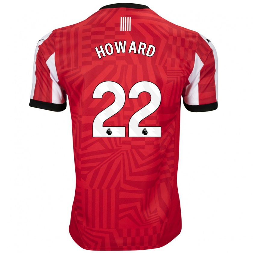 Kandiny Férfi Bethany-May Howard #22 Piros Fehér Hazai Jersey 2024/25 Mez Póló Ing