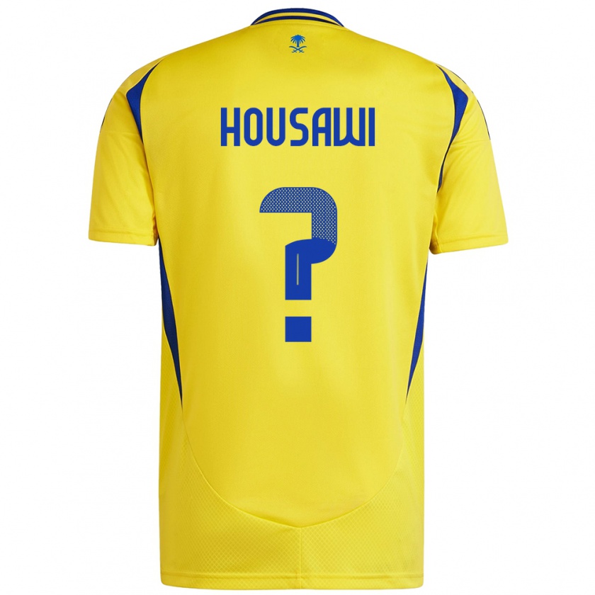 Kandiny Férfi Asser Housawi #0 Sárga Kék Hazai Jersey 2024/25 Mez Póló Ing