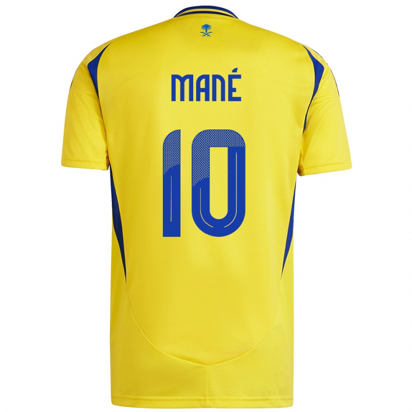 Kandiny Férfi Sadio Mané #10 Sárga Kék Hazai Jersey 2024/25 Mez Póló Ing