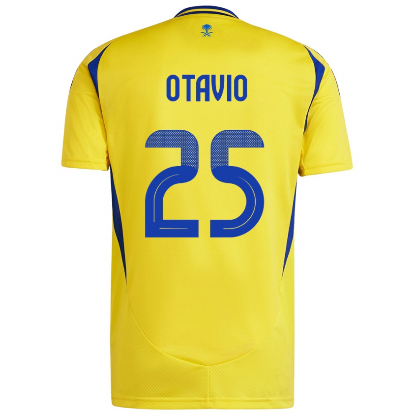 Kandiny Férfi Otávio #25 Sárga Kék Hazai Jersey 2024/25 Mez Póló Ing