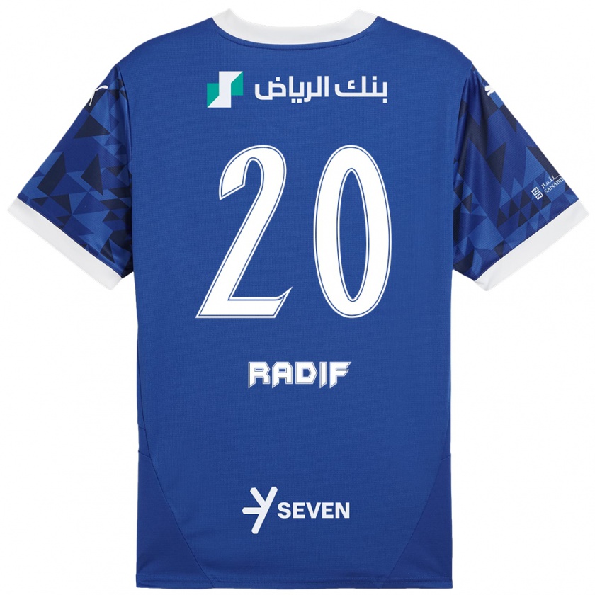 Kandiny Férfi Abdullah Radif #20 Sötétkék Fehér Hazai Jersey 2024/25 Mez Póló Ing