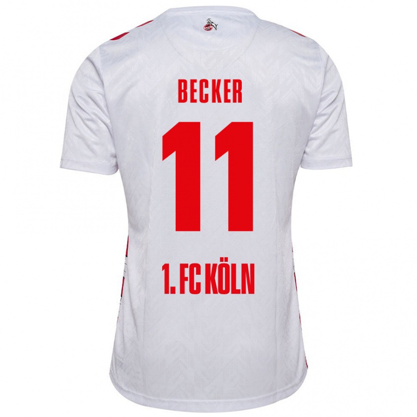 Kandiny Férfi Marlon Becker #11 Fehér Piros Hazai Jersey 2024/25 Mez Póló Ing