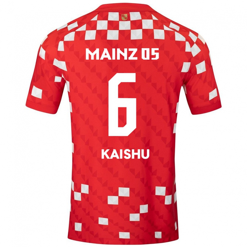 Kandiny Férfi Kaishu Sano #6 Fehér Piros Hazai Jersey 2024/25 Mez Póló Ing