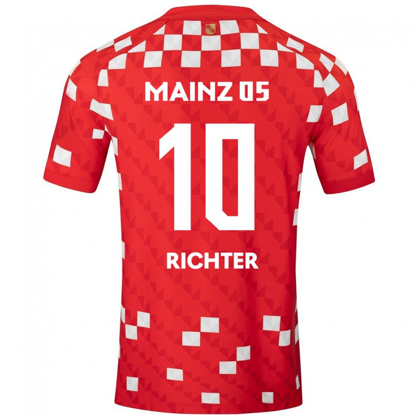 Kandiny Férfi Marco Richter #10 Fehér Piros Hazai Jersey 2024/25 Mez Póló Ing