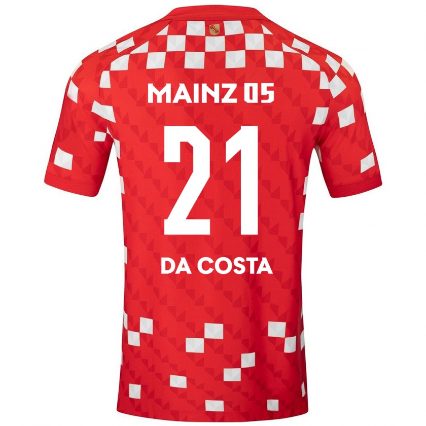 Kandiny Férfi Danny Da Costa #21 Fehér Piros Hazai Jersey 2024/25 Mez Póló Ing