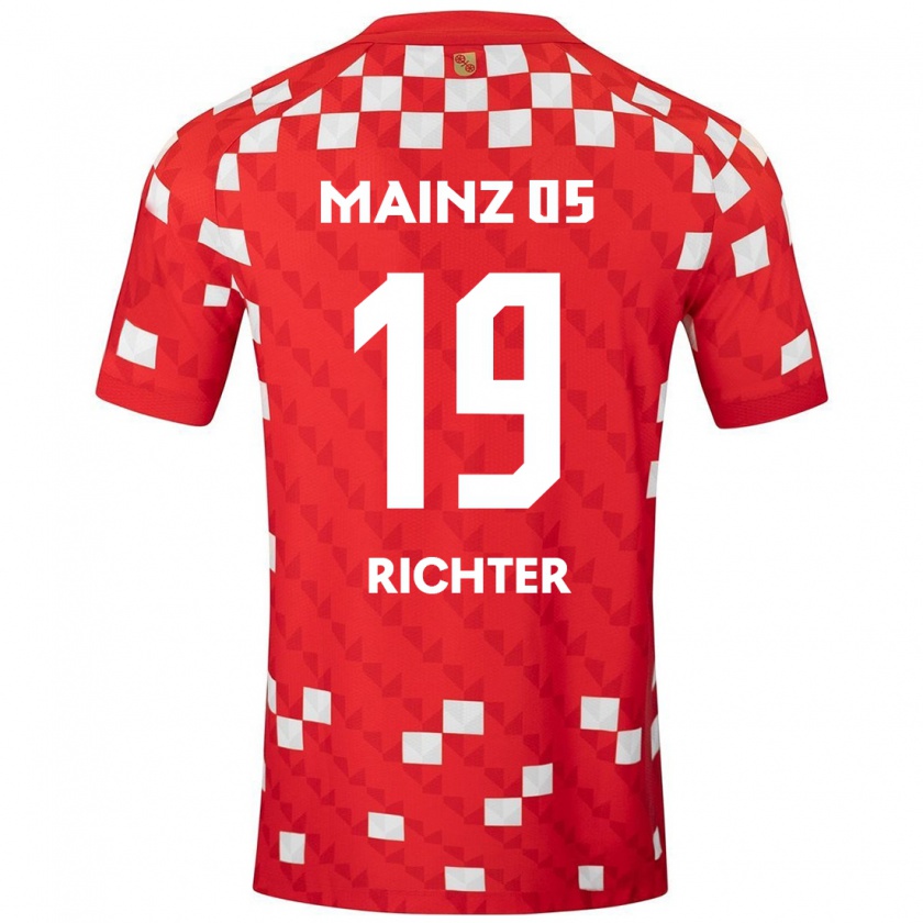 Kandiny Férfi Marc Richter #19 Fehér Piros Hazai Jersey 2024/25 Mez Póló Ing