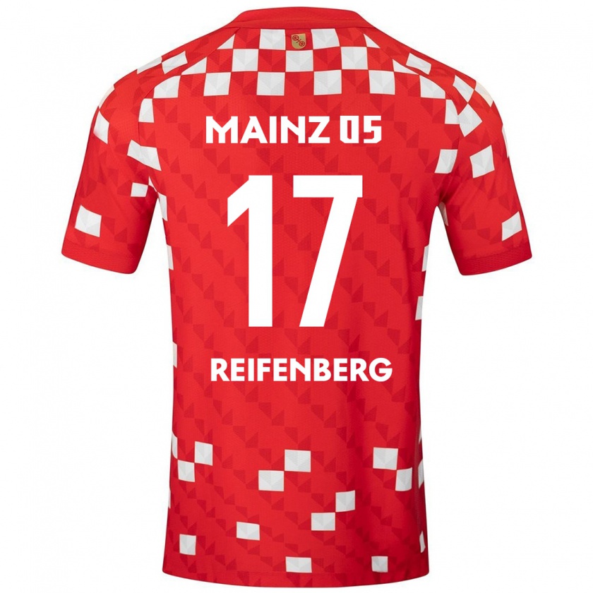 Kandiny Férfi Michelle Reifenberg #17 Fehér Piros Hazai Jersey 2024/25 Mez Póló Ing