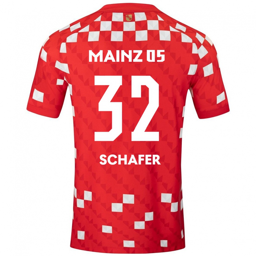 Kandiny Férfi Ann-Christin Schäfer #32 Fehér Piros Hazai Jersey 2024/25 Mez Póló Ing