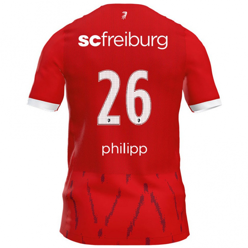 Kandiny Férfi Maximilian Philipp #26 Piros Hazai Jersey 2024/25 Mez Póló Ing