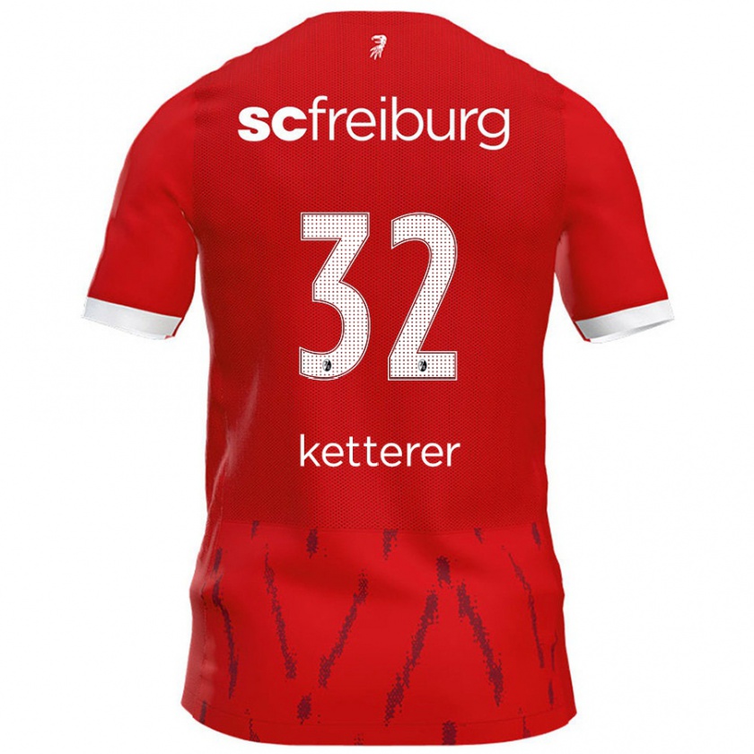 Kandiny Férfi Ashley Ketterer #32 Piros Hazai Jersey 2024/25 Mez Póló Ing