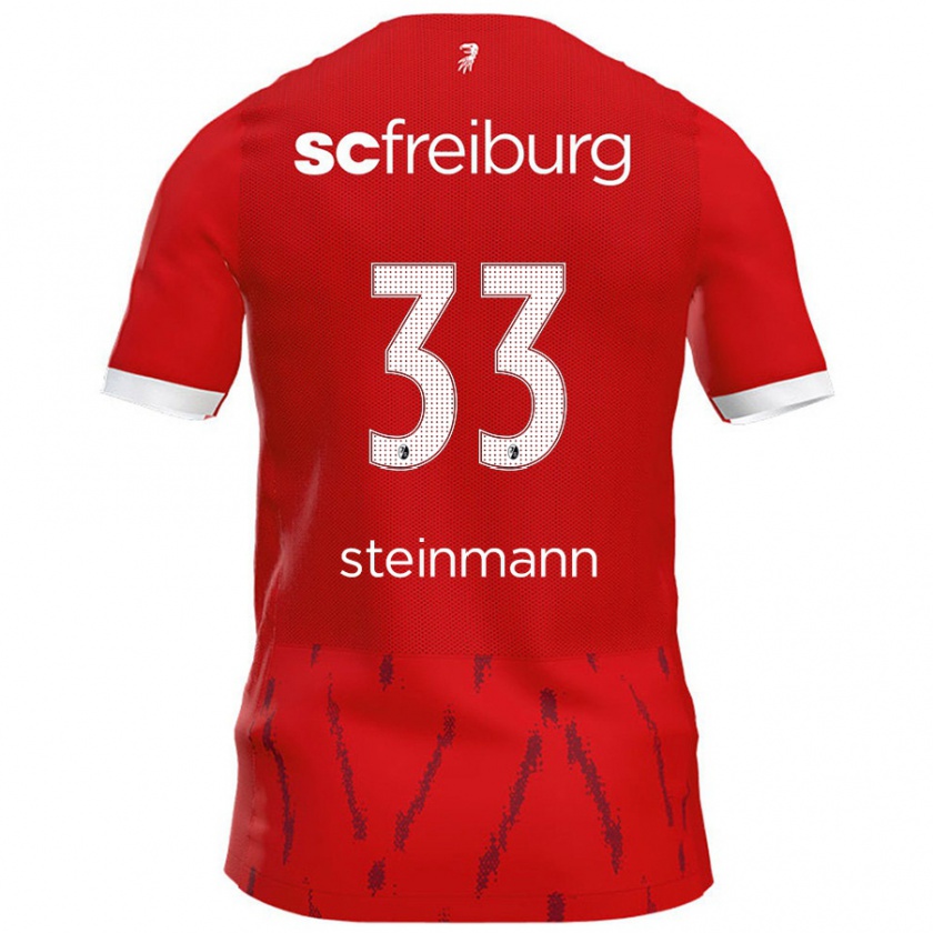 Kandiny Férfi Karl Steinmann #33 Piros Hazai Jersey 2024/25 Mez Póló Ing