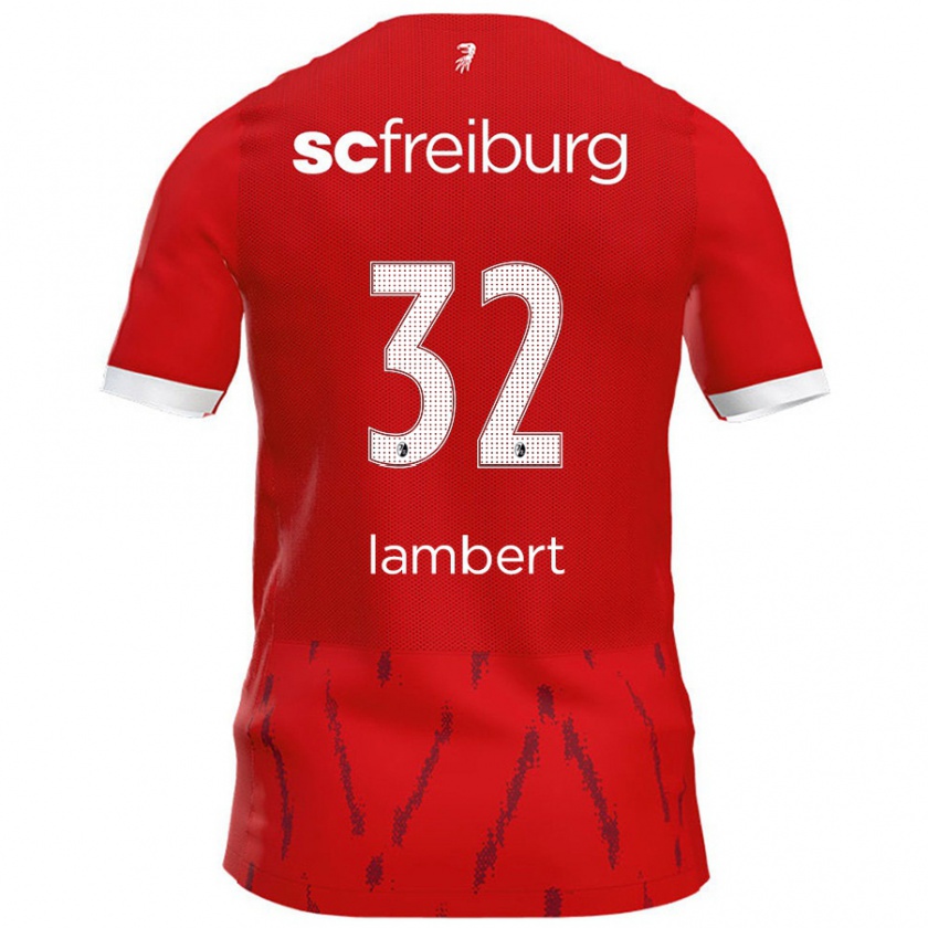 Kandiny Férfi Gabrielle Lambert #32 Piros Hazai Jersey 2024/25 Mez Póló Ing