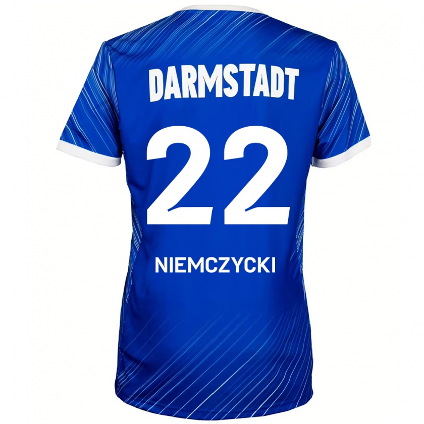 Kandiny Férfi Karol Niemczycki #22 Kék Fehér Hazai Jersey 2024/25 Mez Póló Ing