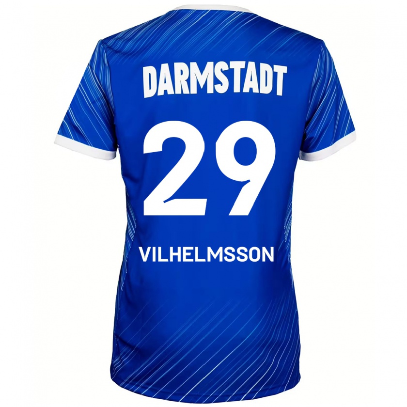 Kandiny Férfi Oscar Vilhelmsson #29 Kék Fehér Hazai Jersey 2024/25 Mez Póló Ing